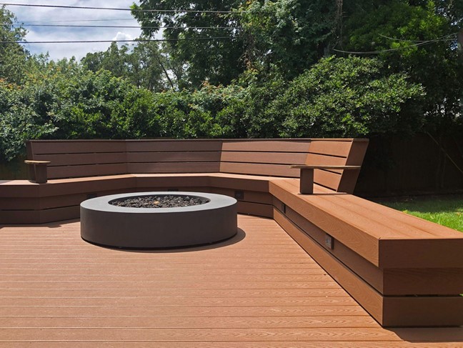 Deck With Fireplace