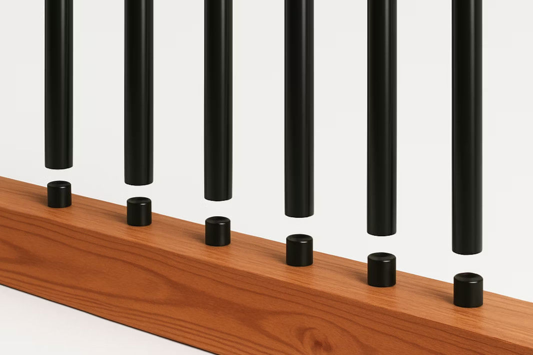 Install Baluster Connectors Between Rails