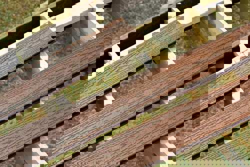 Trex Decking Transcend Spiced Rum Install Cut Boards