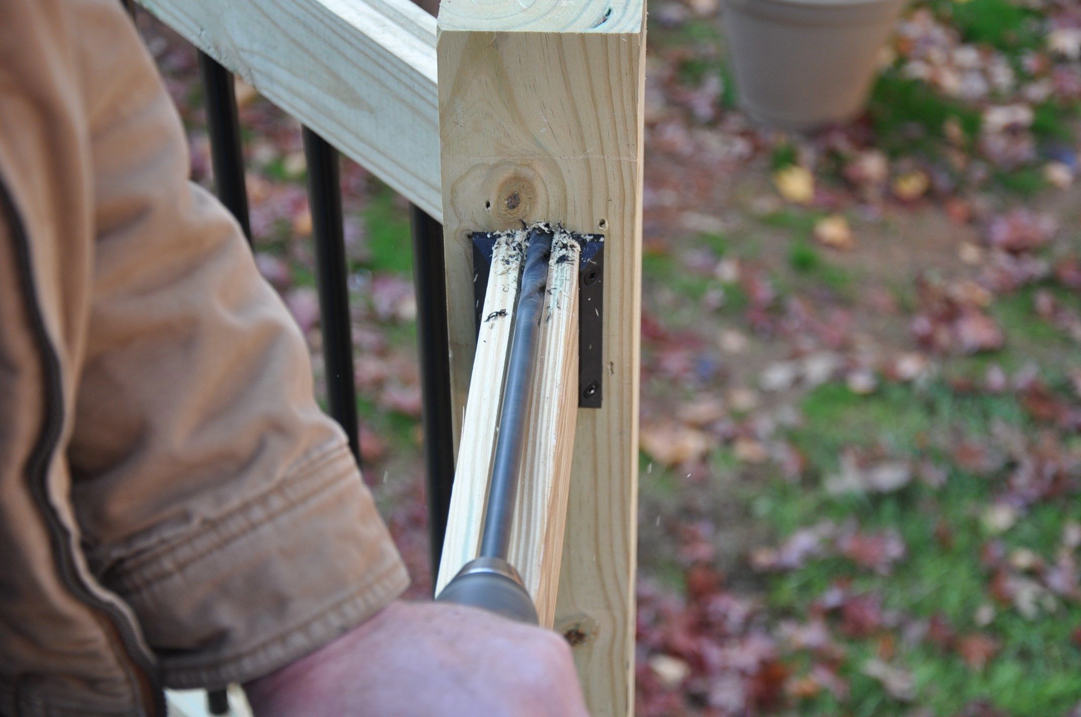 Creating an opening.