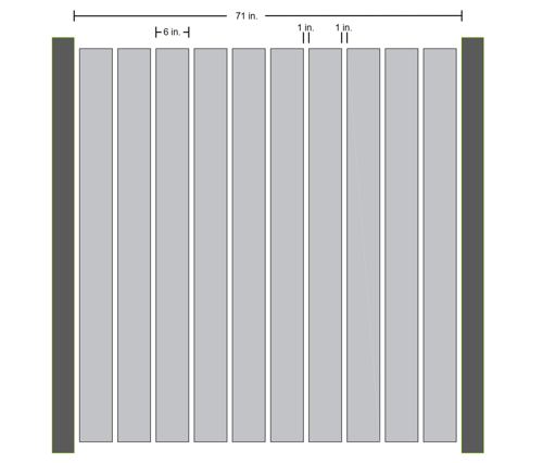 Diagram Showing Fence Post And Slat Widths