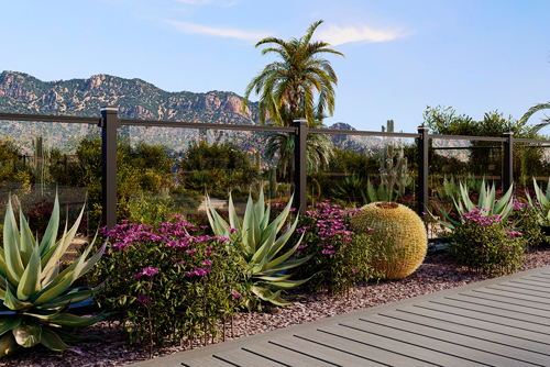 Sig Modern 006 Wd Decking Sig Bk Glass Railing Lighted Post Caps Plants Jpg 1000X1000jpg