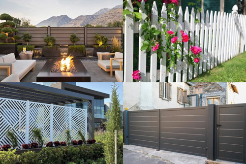 Multiple Image Collage Of Fence Designs