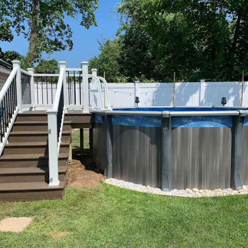 Above Ground Pool With Raide Stairs