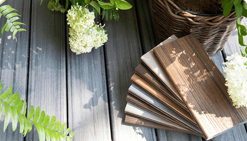 Image Composite Deck Board Samples In A Variety Of Colors