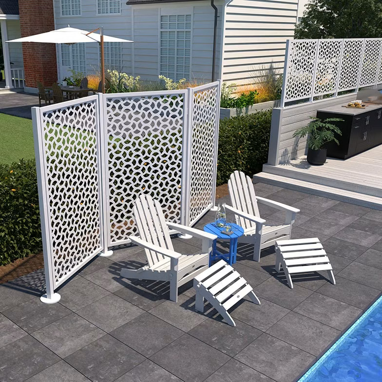 Image of a privacy screen on a patio