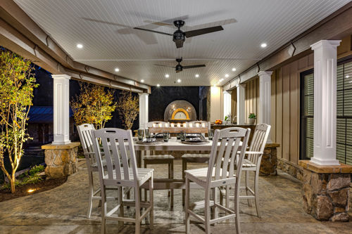 Deck With Soffit Lights