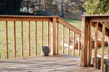 Wood Deck And Handrails