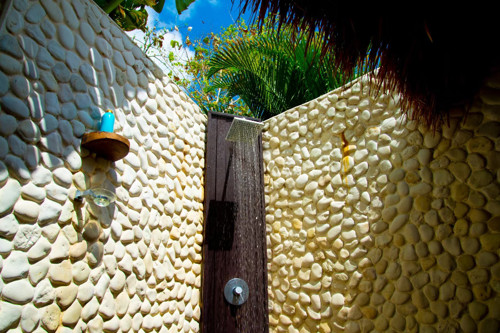 Natural Stone Outdoor Shower