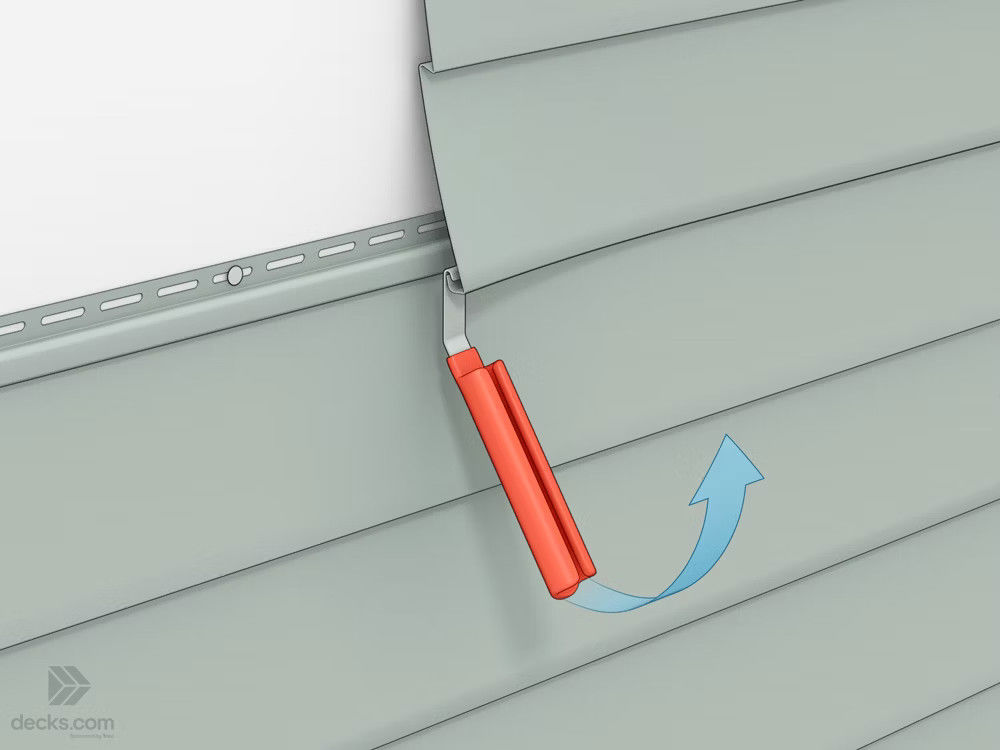 Diagram Showing The Technique To Remove Siding