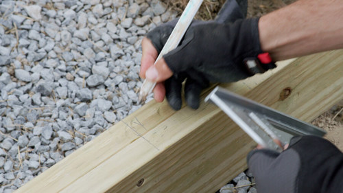 Install West Virginia Pool Deck Stairs Stringer Pencil Speed Square