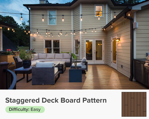 Staggered Deck Board Pattern