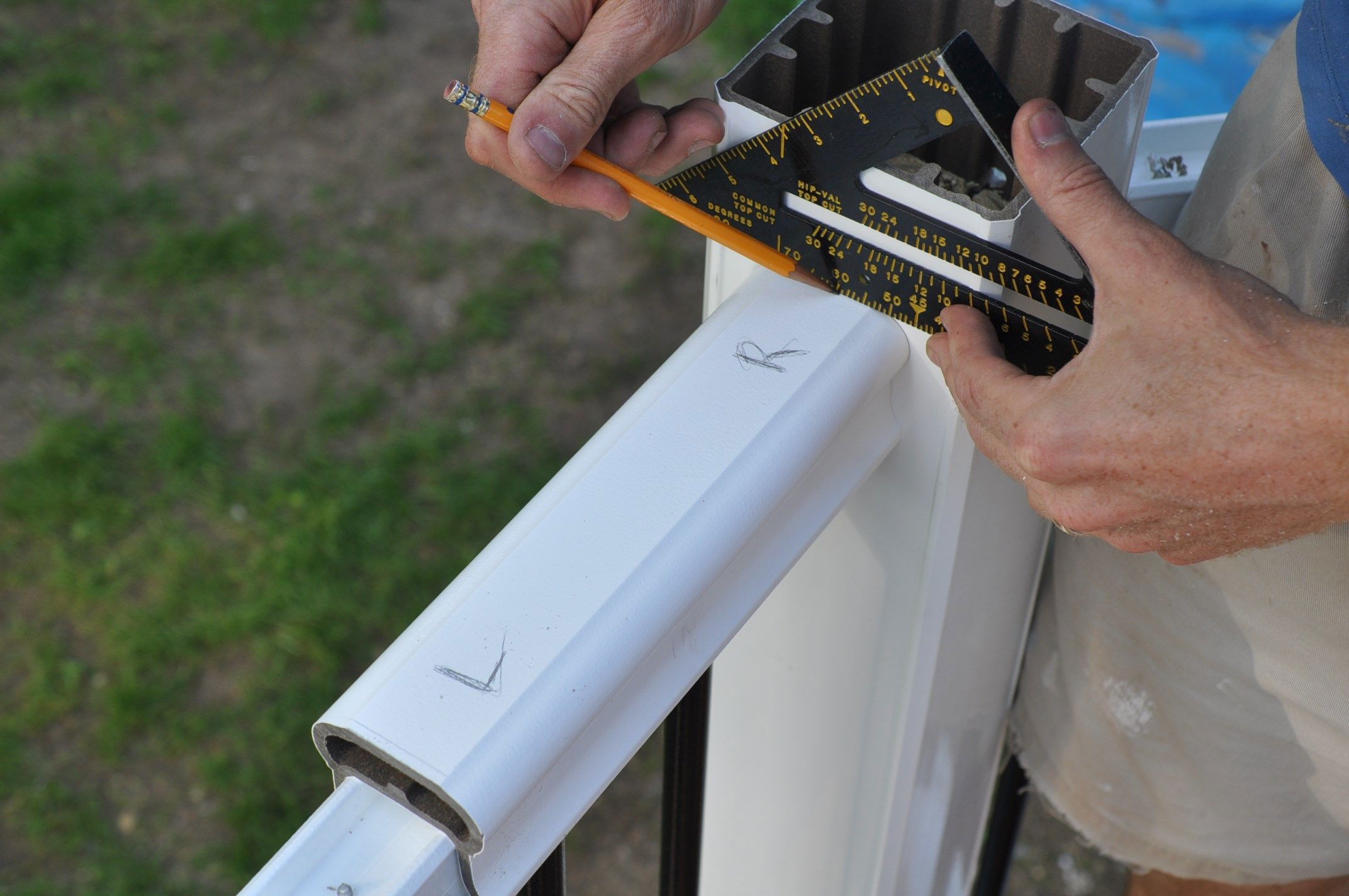 Complex railing cuts.